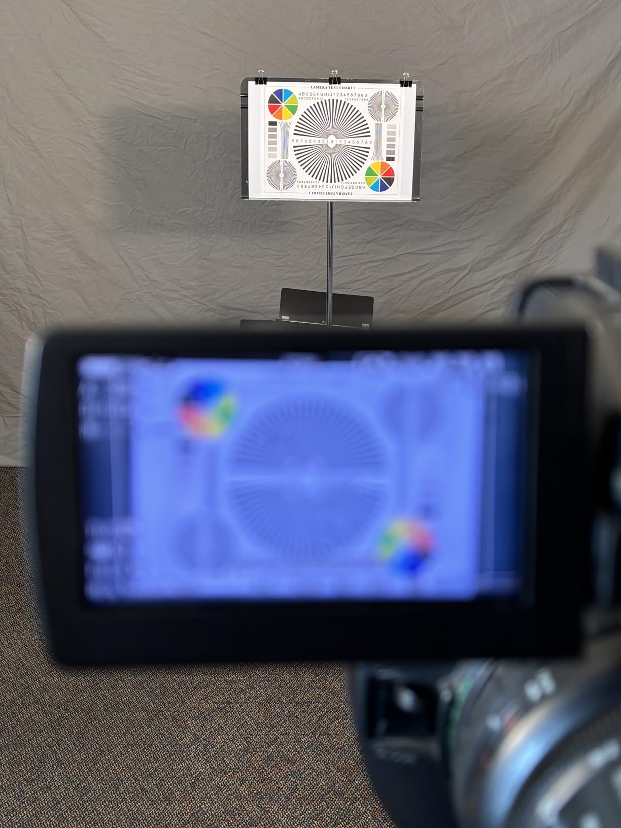 ARTIBETTER Camera Focus Calibration Card Lens Test Chart Color Wheel Chart for CCTV Installation Alignment Indoor Outdoor Use 15.7 X 12.6 Inch customer photo 1