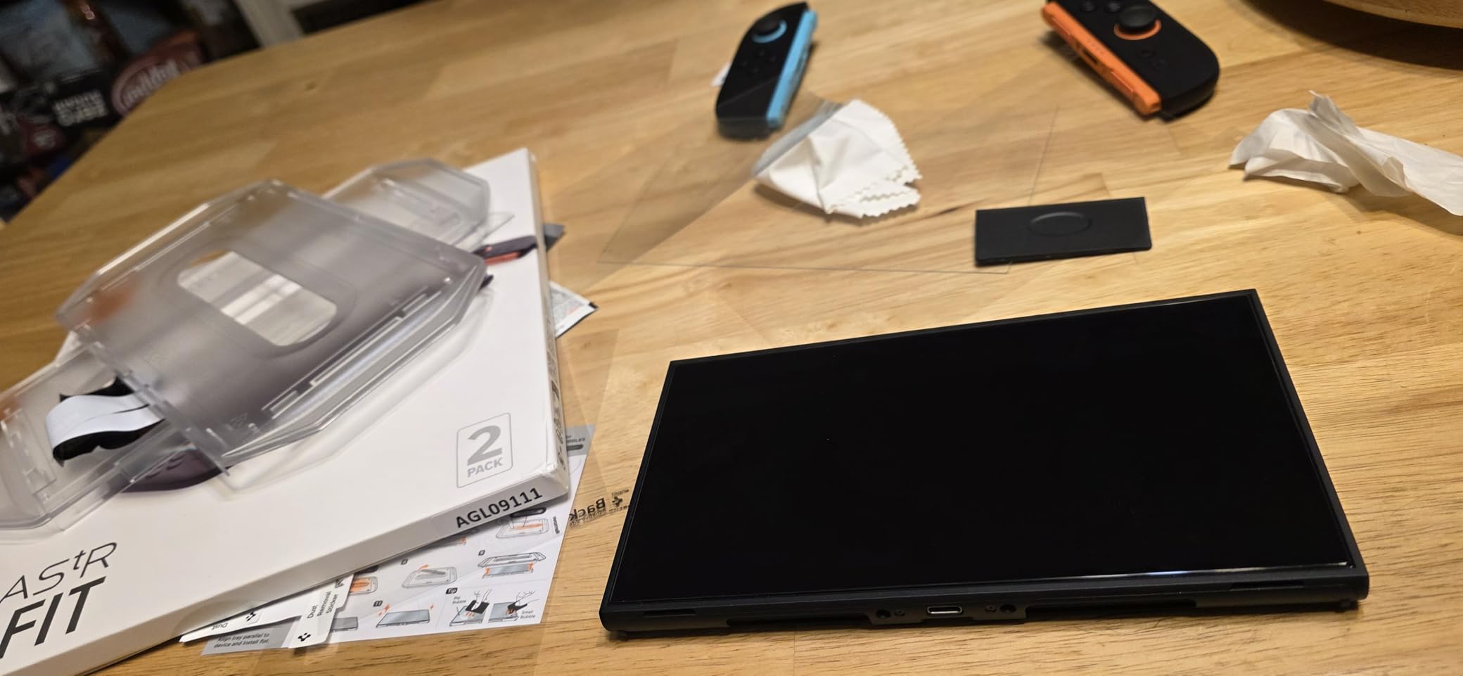 Spigen GlasTR EZ FIT Screen Protector for Nintendo Switch 2 [2 Pack] | AluminaCore, Aluminum Enhanced 10H+ Tempered Glass, Auto Align Tray, 100% clarity, Original touch, Dock-friendly, 7.9-inch customer photo 2
