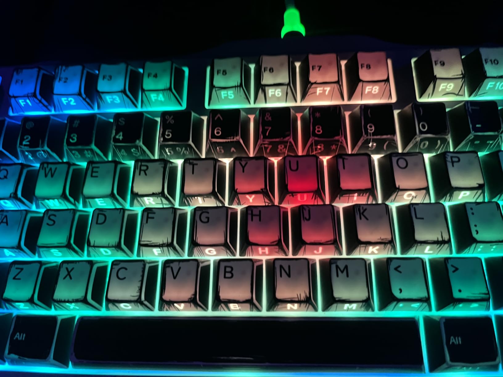 137 Versatile PBT Keycaps, No Tearing, Never Fade & Non-Slip, Vibrant RGB Backlit Keycaps for Mechanical Keyboard (Typing, Gaming, Anime Passion) Ergonomic (Doubleshot MX, Fit All Layout) customer photo 1