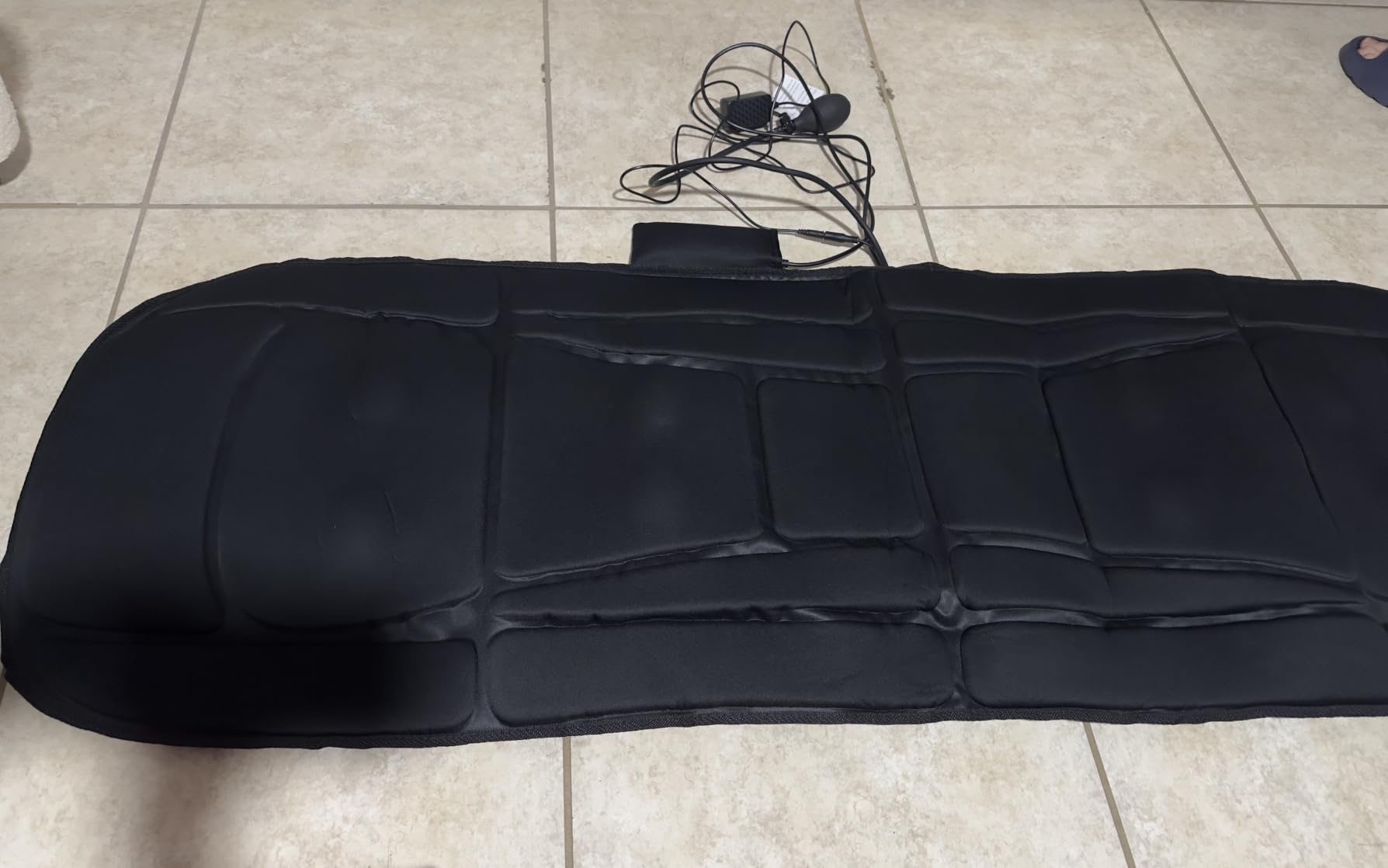 Full Body Massage Mat with Heat, Vibration Massage Mattress Pad with Lumbar Support Cushion, Foldable Massage Mat for Bed, Sofa & Floor, Relaxation & Comfort customer photo 2