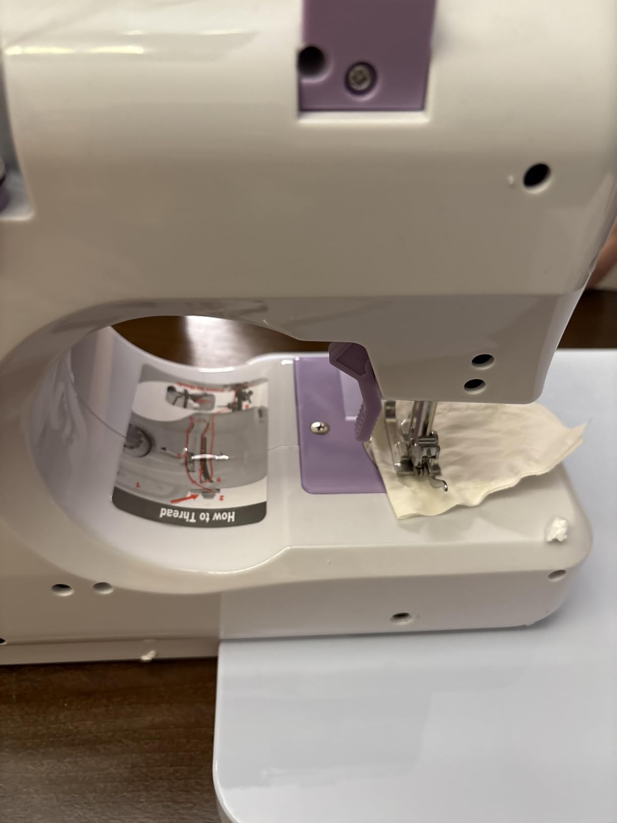 Sewing Machine with Extension Table, Mini Sewings Machines Portable Electric Sewing Machine, 12 Stitches Sewing Machines with LED Light, Sewings Accessory Kit, Ideal for Clothing, Pillowcases, Sheets customer photo 1