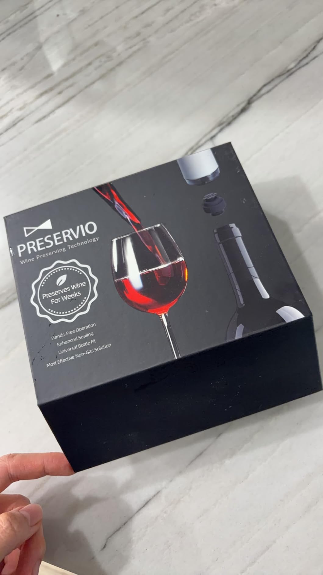 Automatic Wine Preserver, Hands-Free Pressure Control, 2 Stoppers | Pressure-Controlled Seal, Rechargeable customer photo 2