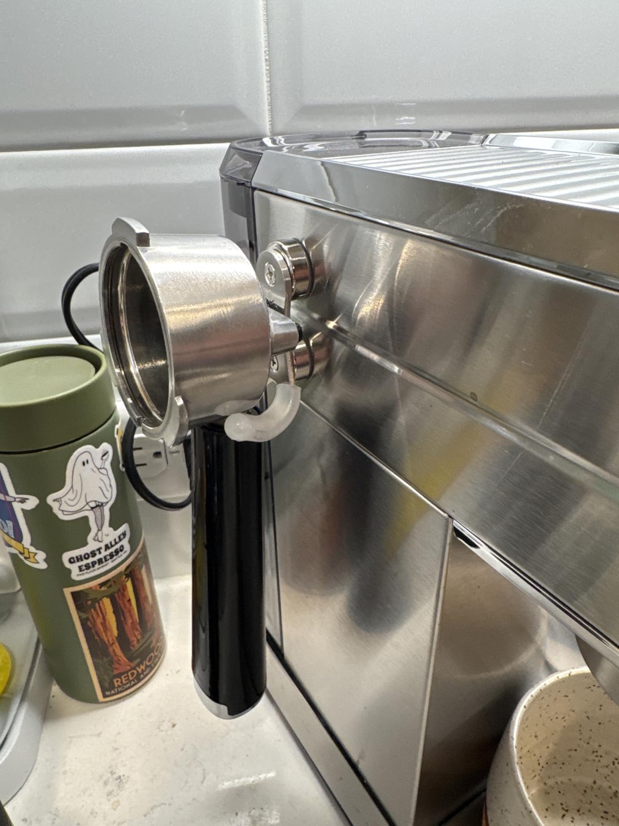 Portafilter Holder for Ninja Luxe Cafe, Breville/Casabrews Espresso Machine | Magnetic Espresso Accessories for Metal Wall Surface, Durable, Firm Fixation, Smooth Surface, Rust-Resistant, Space Saving customer photo 2