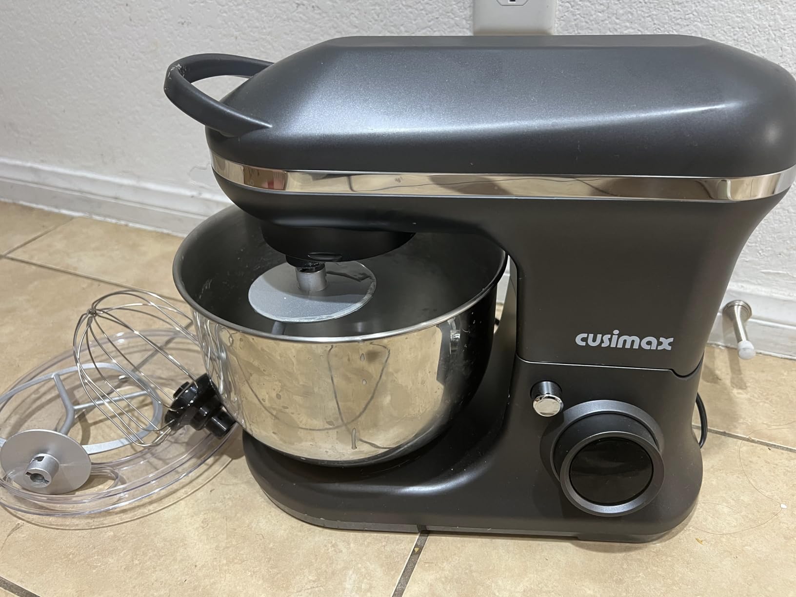 Stand Mixer, CUSIMAX Kitchen Mixer with Digital Switch Control, 650W | Adjustable Timer & Speed, Tilt-Head Dough Mixer with 5-Quart Bowl, Dough Hook, Mixing Beater and Whisk, Splash Guard customer photo 2