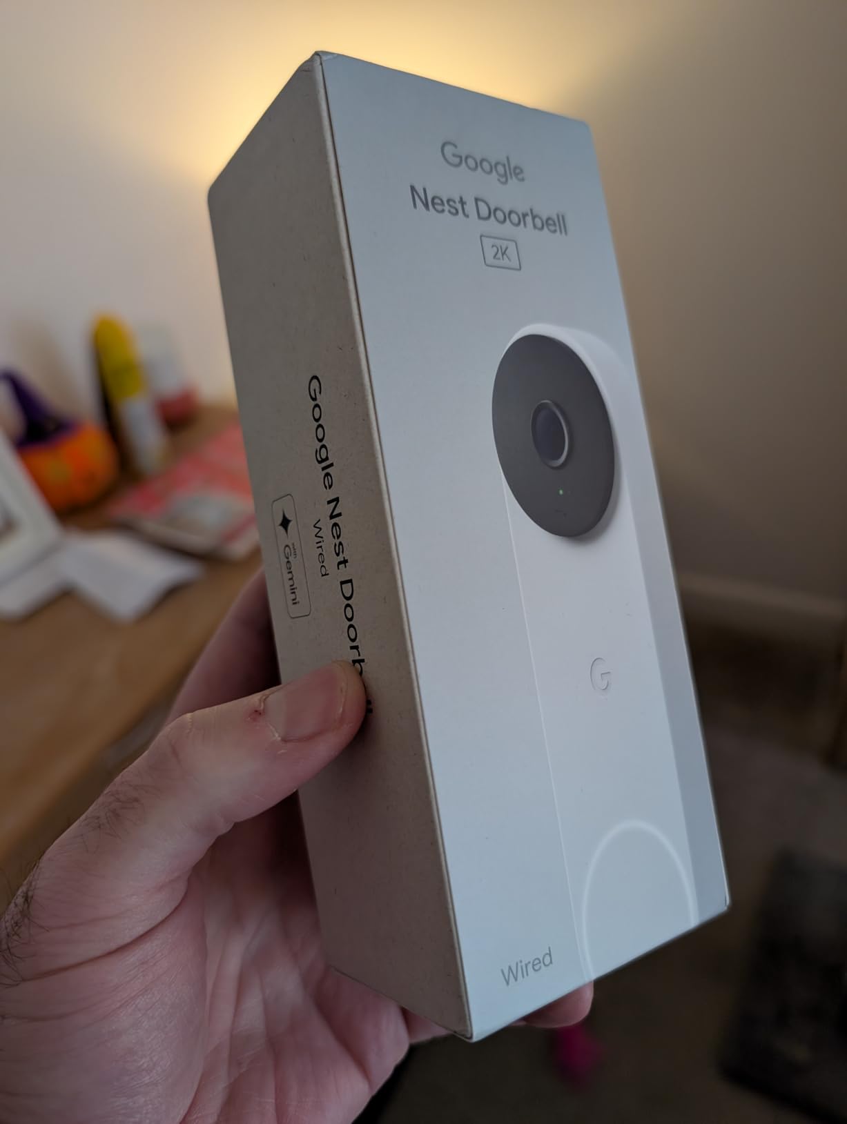 Google Nest Doorbell (Wired, 3rd Gen) - 2K Video, Live View - 2025 - Snow | Video doorbell, 2K HDR, intelligent alerts, color night vision, 2-way audio, works with Google Home & Gemini customer photo 1