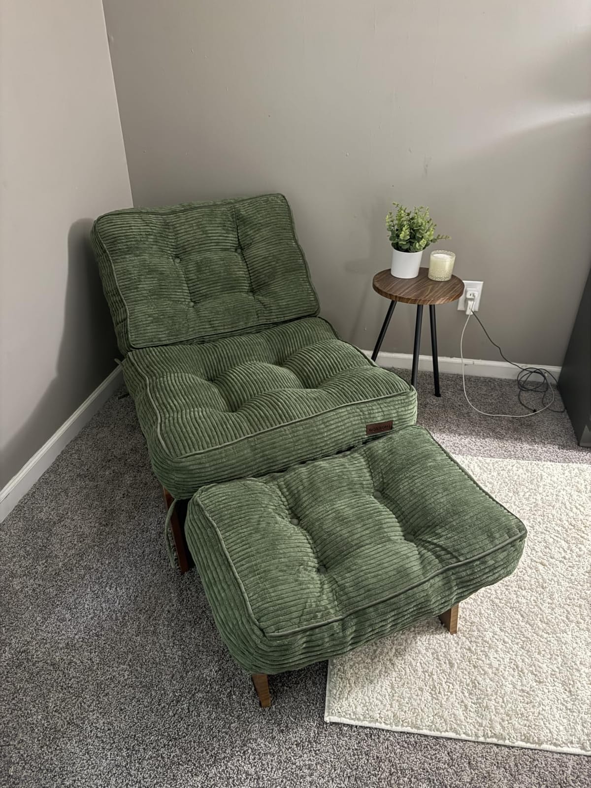 MAXYOYO Accent Chair with Ottoman, Lounge Chair with Adjustable Backrest customer photo 2