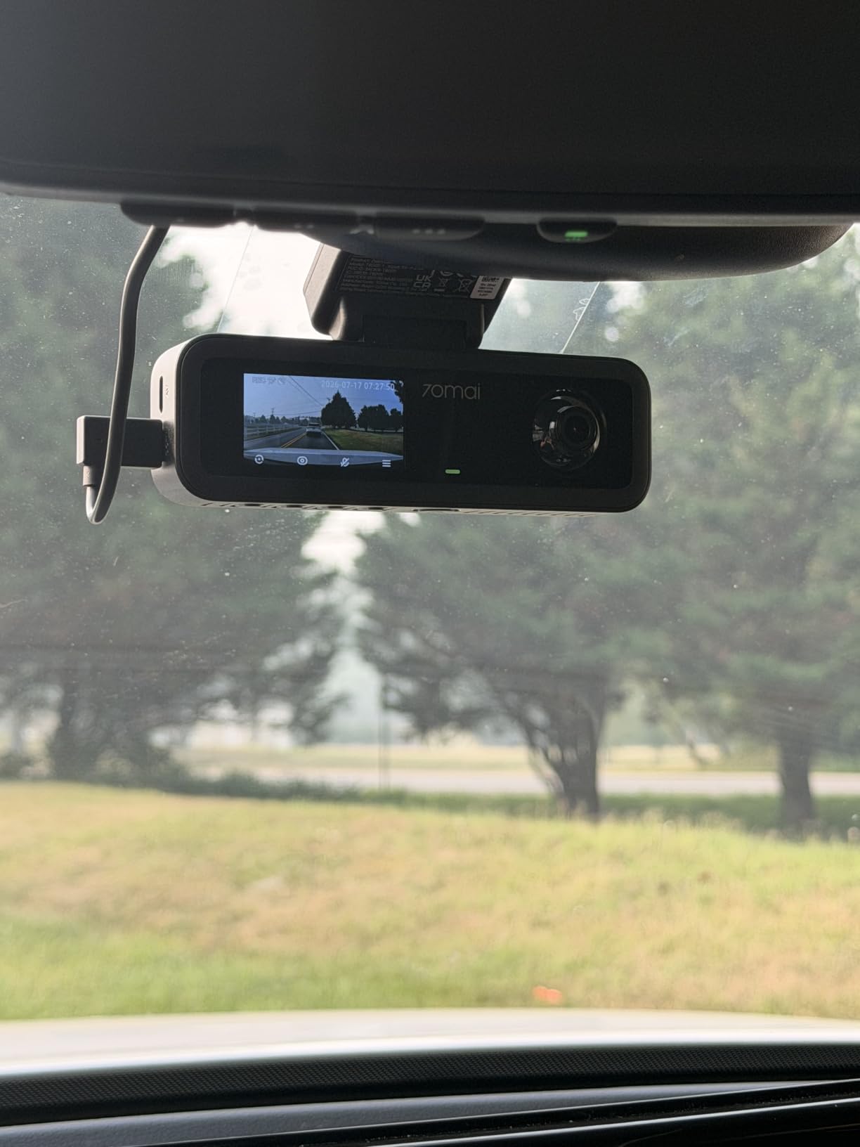 70mai 4K Dash Cam Front and Rear Inside, 3 Channel Car Dash Camera for Cars, Dashcam with GPS, Wi-Fi 6, Voice Control, Parking Monitor, Night Vision, Loop Recording, 64GB SD Card Included (T800E) customer photo 2