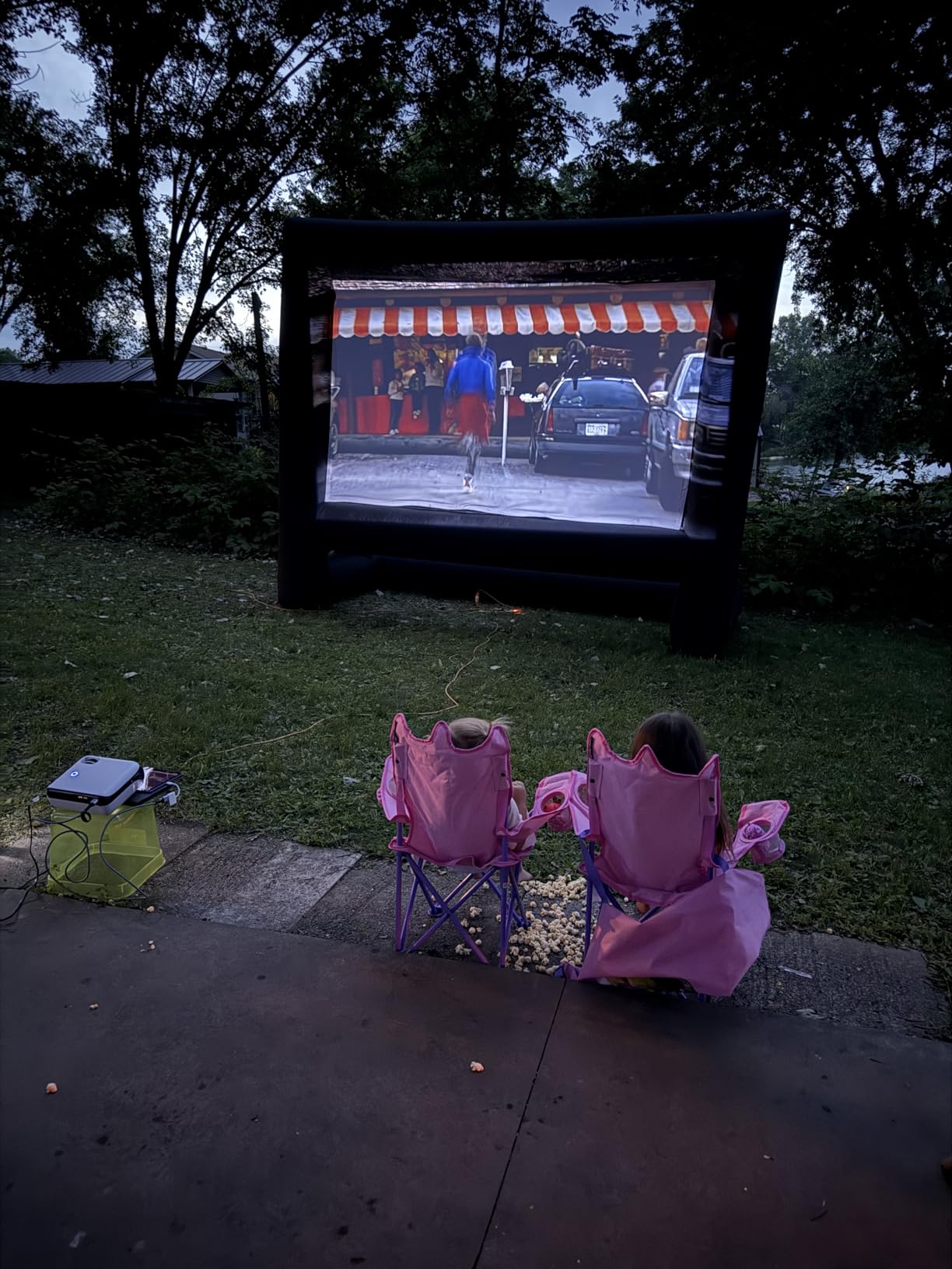 GYUEM 21 Feet Inflatable Projector Screen Outdoor Blow Up Movie Screen customer photo 1