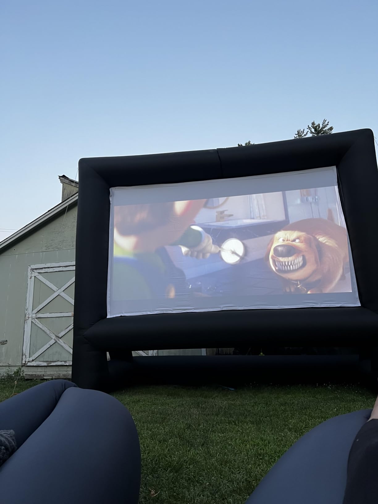 GYUEM 21 Feet Inflatable Projector Screen Outdoor Blow Up Movie Screen customer photo 2