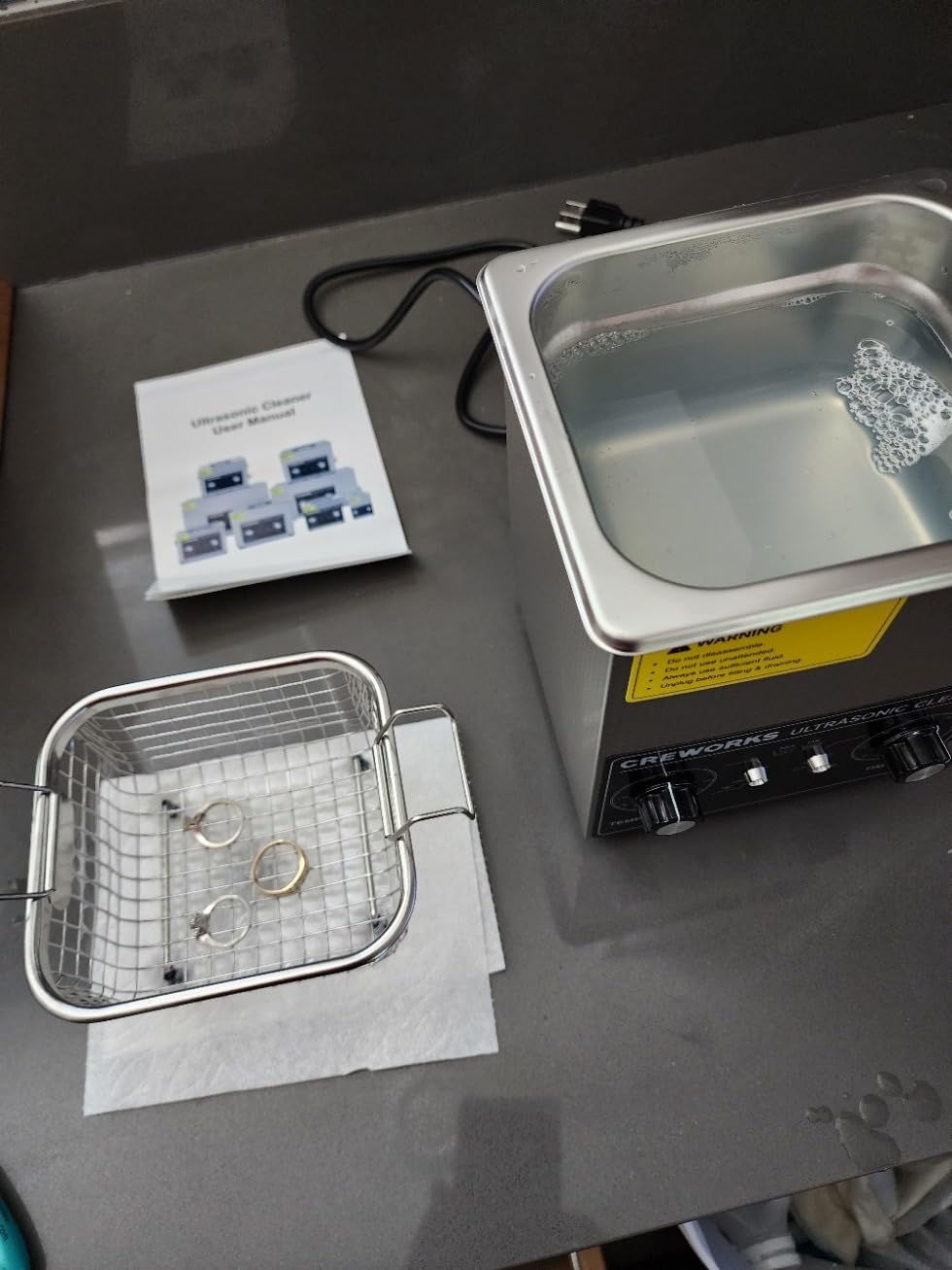 10L Ultrasonic Cleaner with Sweep Function, 33kHz 240W Machine | Professional Ultrasonic Cleaning Machine, Adjustable Timer Temp, Parts Cleaner Machine, Stainless Steel Basket 300W Heating customer photo 2