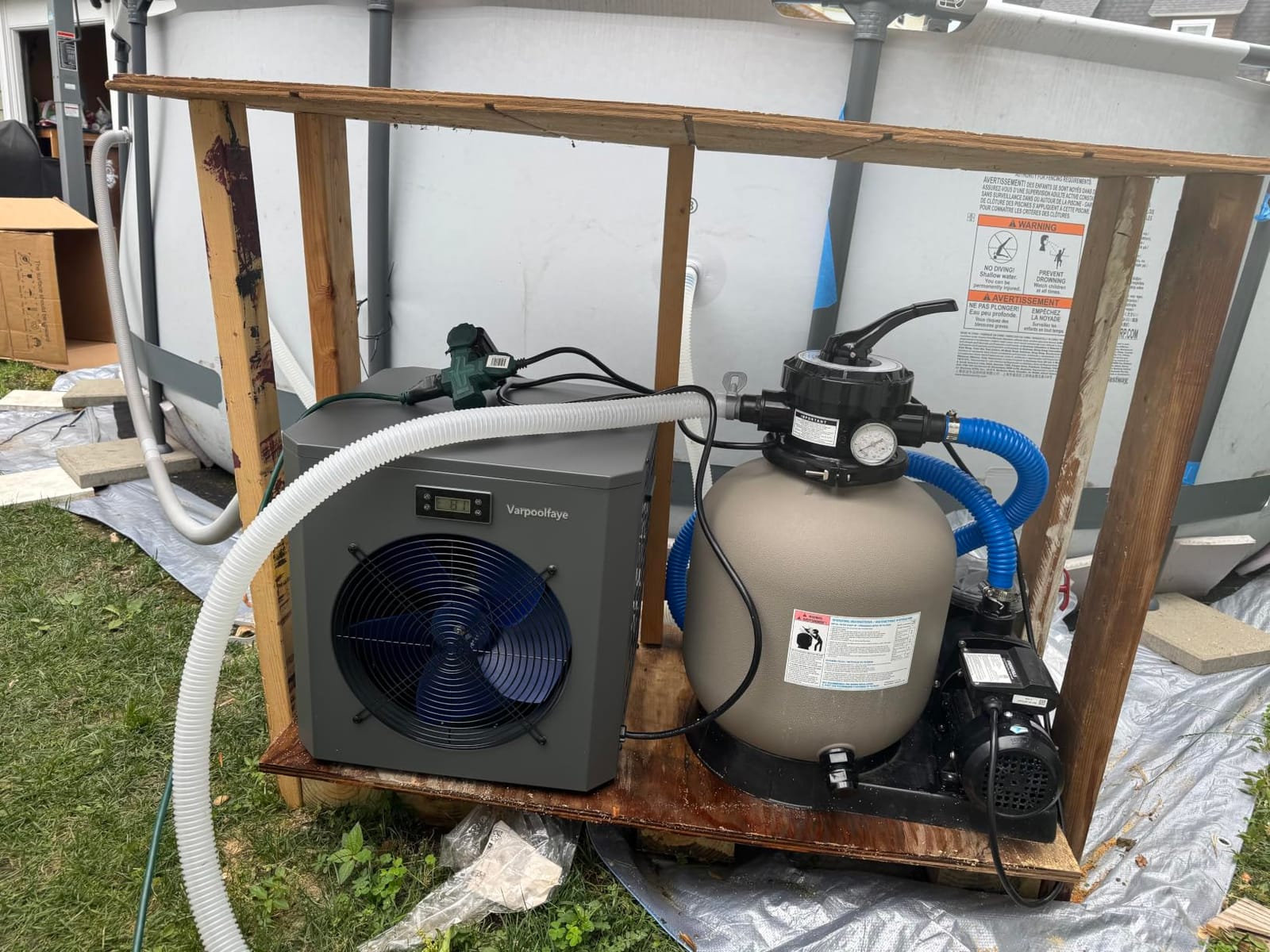 120,000 Btu Inverter Pool Heat Pump for Inground Pools 220V | 33000 Gallon Electric Pool Heater For Above Ground and Inground Pool With High COP 12.3 Energy Save 45% WiFi App Control customer photo 2