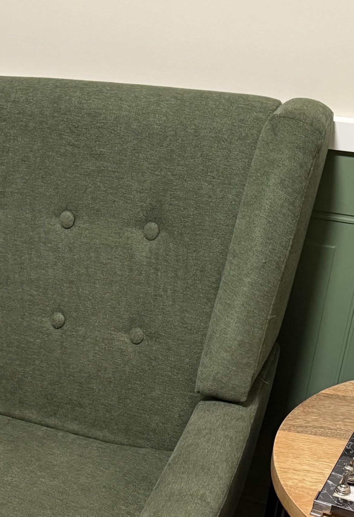 HUIMO Accent Chair for Living Room,Upholstered Button Fabic Armchair Chair customer photo 2
