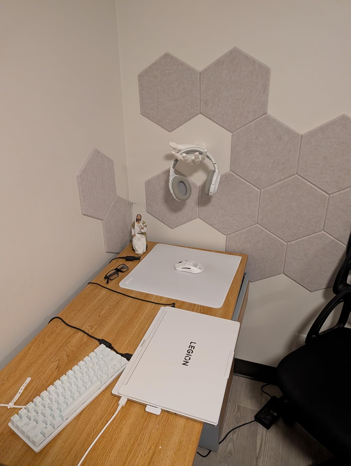 TONOR 12 Pack High Density Hexagon Acoustic Panels for Wall, 12