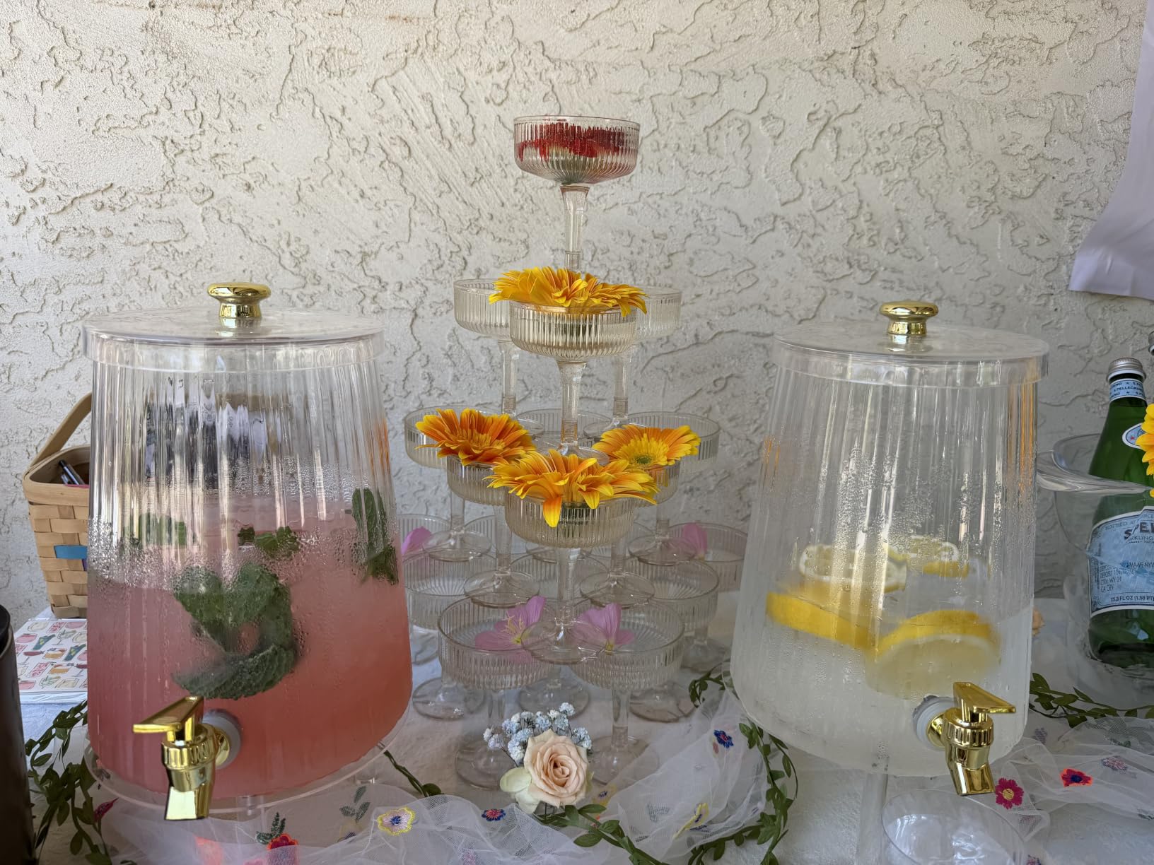 Goodluck 4-Tier Champagne Tower - 20PCS 7oz Clear Plastic Champagne Flutes customer photo 1