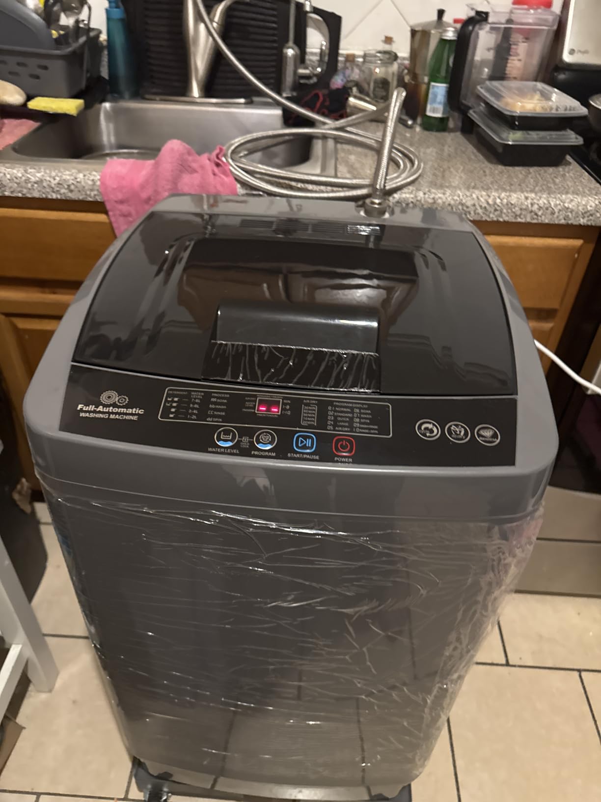 Nictemaw 2.8 Cu.ft. Portable Washer with Drain Pump, 20 lbs Capacity, Gray customer photo 1