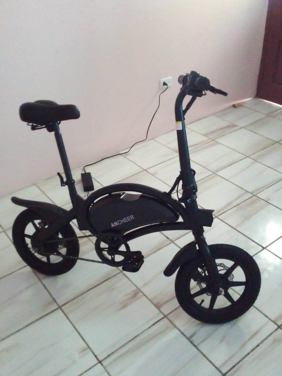 ANCHEER Folding Electric Bike for Adults, 374Wh Ebike, 20MPH Electric Bikes, 14