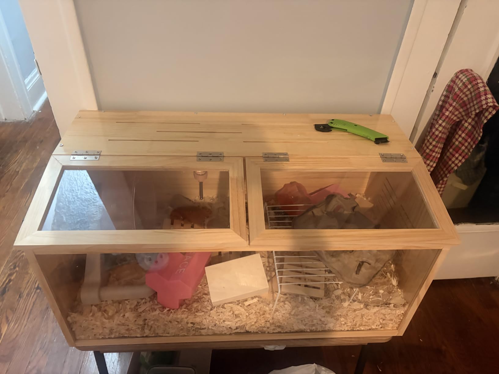 Wooden Hamster Cage,Chewproof,40