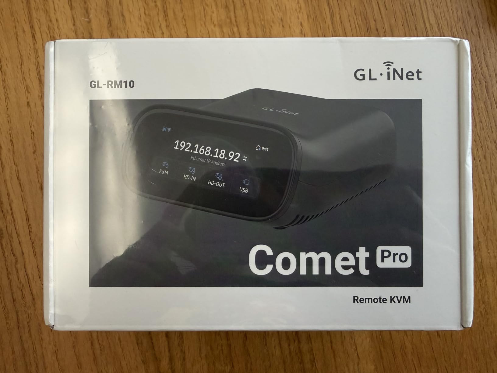 GL.iNet GL-RM10 Comet Pro Remote KVM Over Wi-Fi 6 Dual Band 4K Passthrough | Dual Band Wi-Fi 6 KVM, 4K@30FPS passthrough, two-way audio, 2.22 inch touchscreen, 32GB eMMC, Tailscale built in customer photo 2