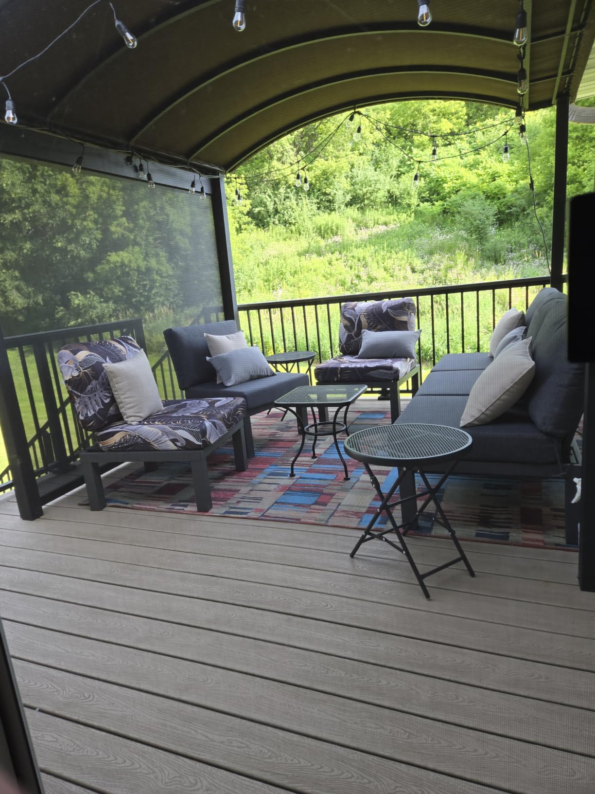 Aluminum Modular Outdoor Patio Furniture Set, 6 Seats Sectional Sofa Set with Adjustable Backrest & Thick Cushions, All-Weather L-Shaped Corner Set with Table for Garden & Yard, Gray customer photo 1