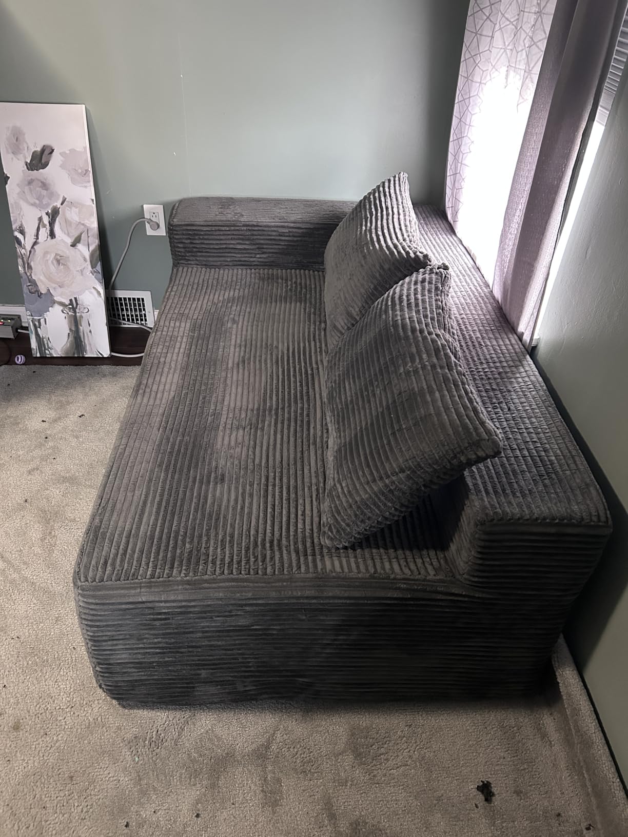 Mangodan Cloud Sectional Sofa, Boneless Couch for Living Room, Dark Grey customer photo 1