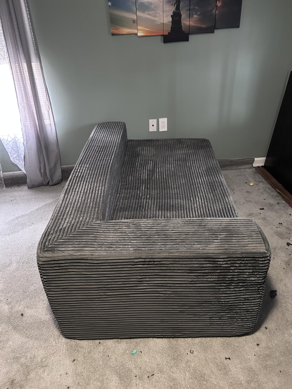 Mangodan Cloud Sectional Sofa, Boneless Couch for Living Room, Dark Grey customer photo 2