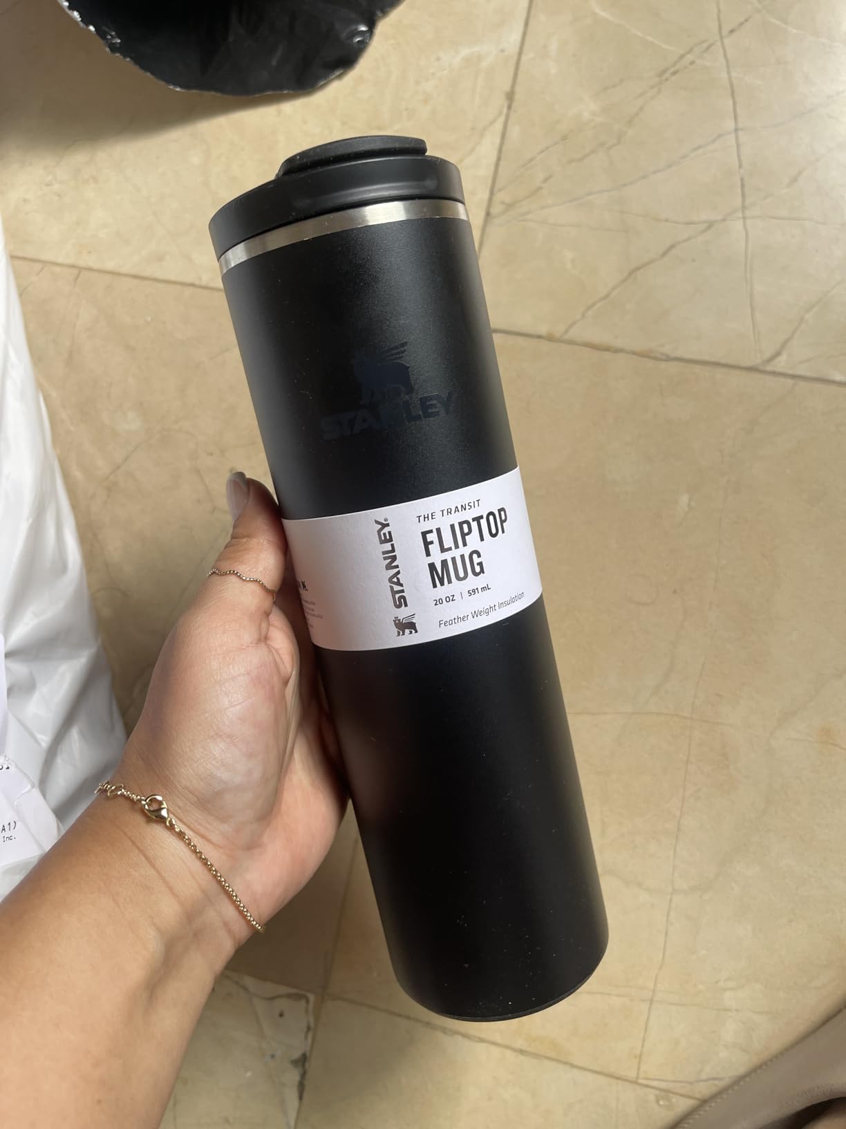 STANLEY Transit FlipTop Mug | Leakproof Coffee Travel Cup | Vacuum Insulated Stainless Steel | Stays Hot or Cold for Hours | BPA-Free | 16 oz | Ash customer photo 1