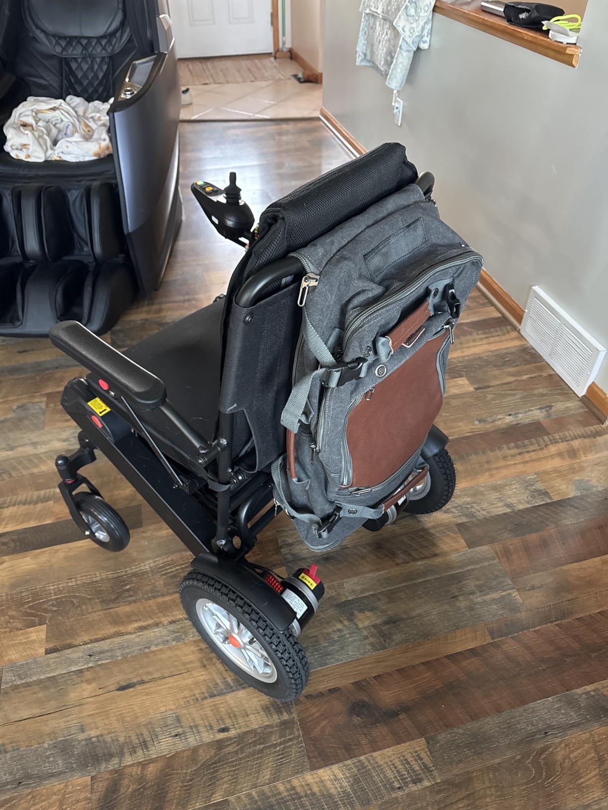 40 Miles Long Range Electric Wheelchair for Adults, Foldable Motorized Wheelchair with 2 Removable 15Ah Batteries, All Terrain Power Wheelchairs for Senior, (Black, 2 * 15Ah) customer photo 1