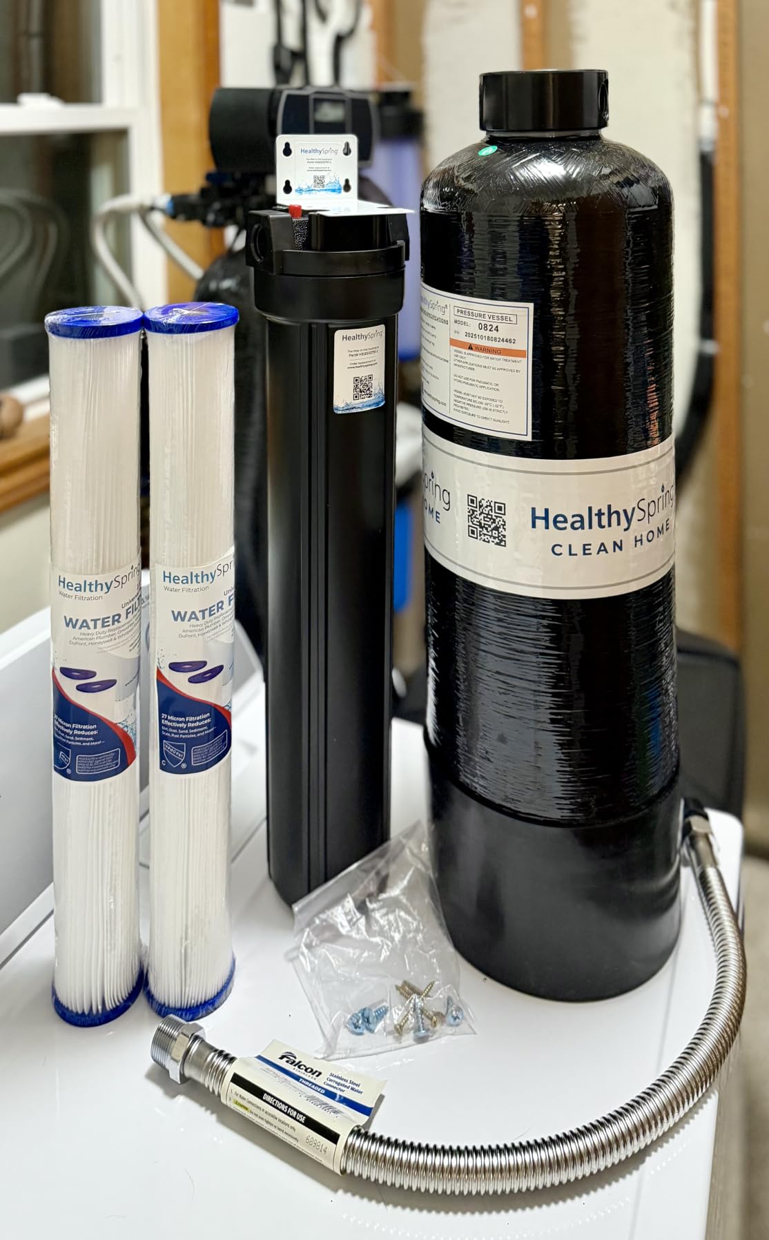 Clean Home Whole House Water Filter System – High-Capacity Carbon Filter for Chlorine & Chloramine Reduction, Up to 600,000 Gallons, Includes Pre-Filter Kit and Replacement Filter customer photo 1