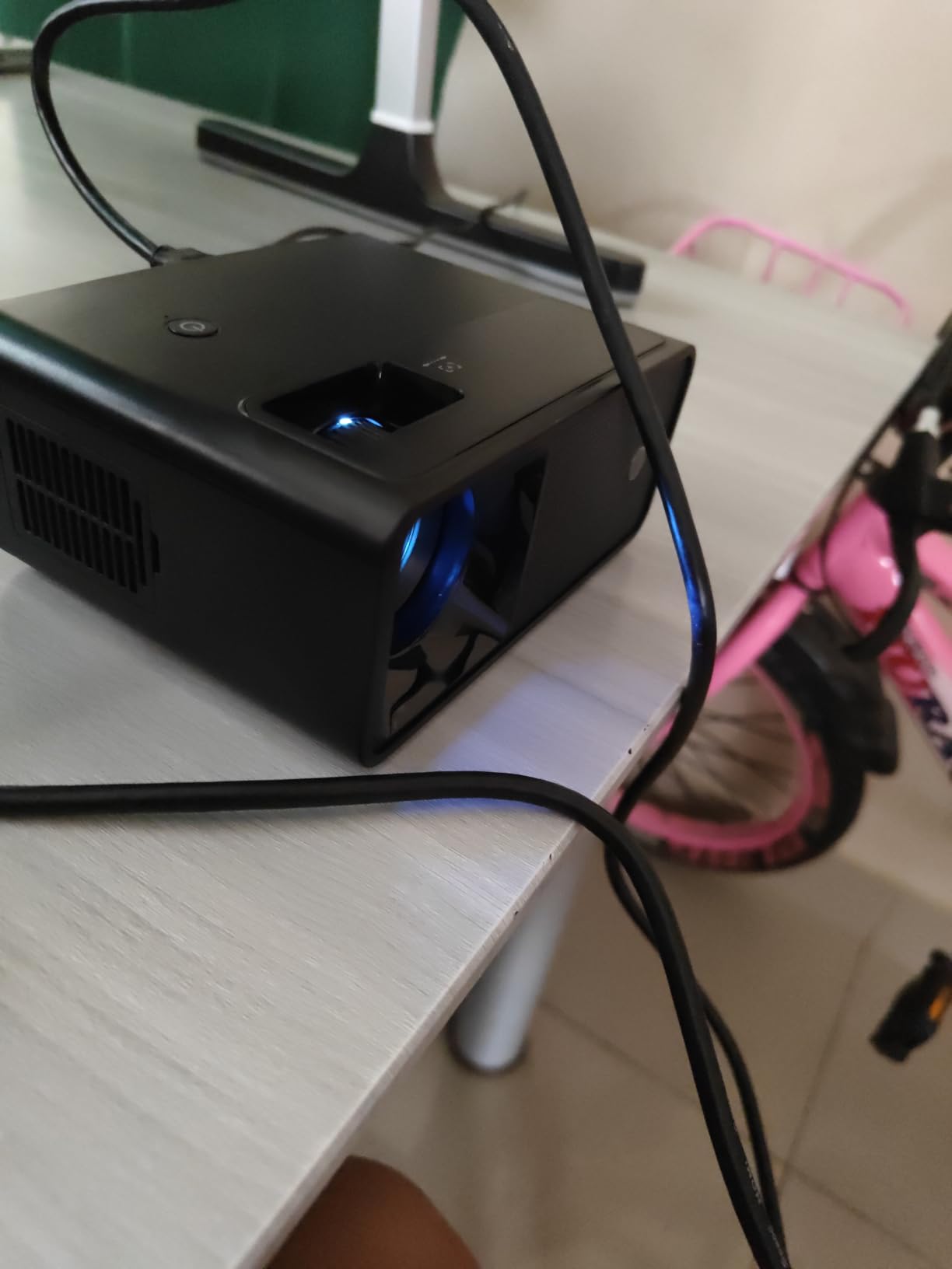 CiBest Mini Projector with WiFi and Bluetooth, Short Throw Full HD 1080P customer photo 1