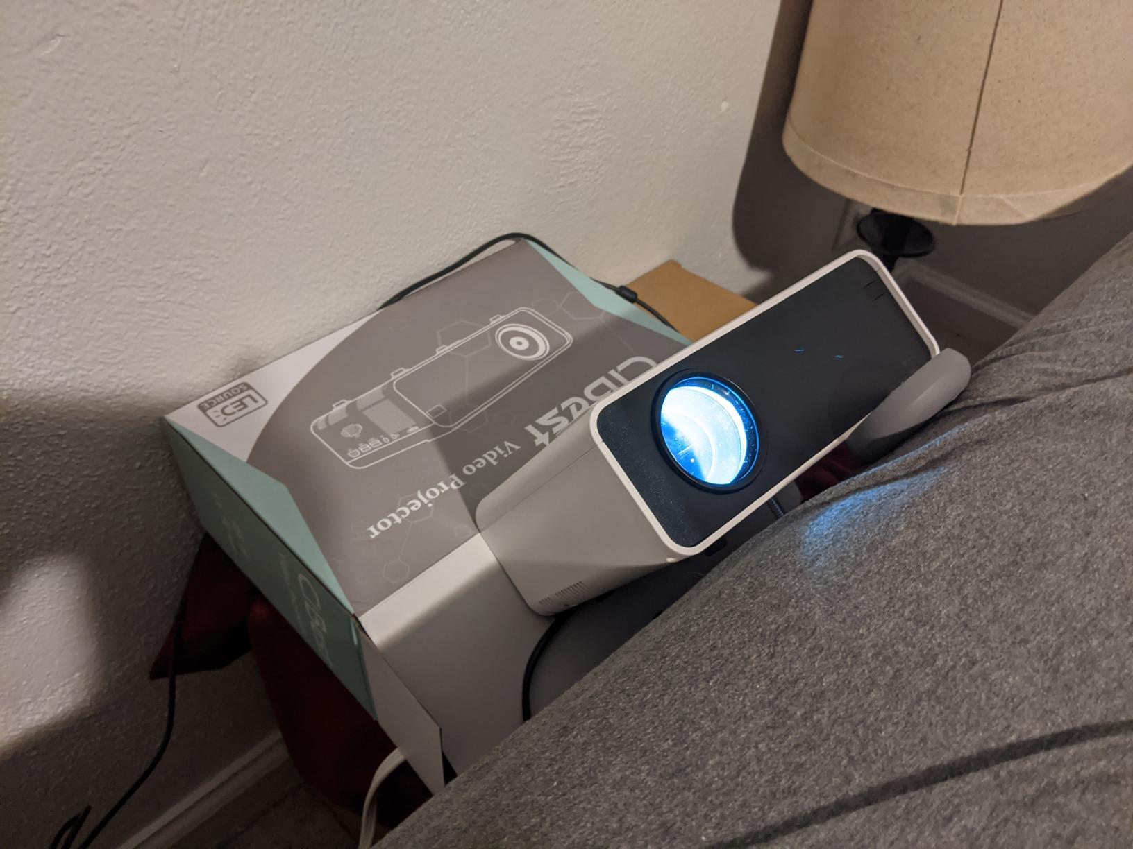 CiBest Mini Projector with WiFi and Bluetooth, Short Throw Full HD 1080P customer photo 2