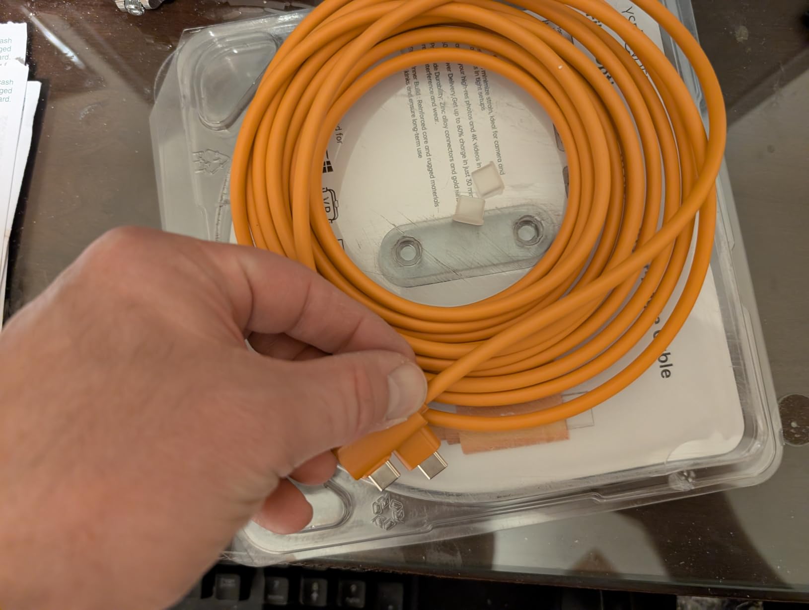 Fiber Optic USB C Tethering Cable 25FT, 10Gbps Right Angle Tether Cable with PD 60W & German SiliconLine Chip, Zero Latency & Zero Data Loss, High-Visibility for VR/Camera/Computer/Sony/Nikon/Canon customer photo 2