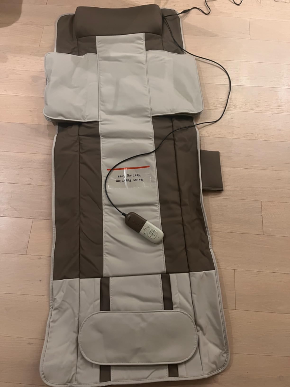 Full Body Massage Mat with Heat, 3D Stretching Back Massager Pad for Bed Sofa Floor, Lumbar & Neck Support, 4 Modes 3 Intensities 3 Heat Levels, Portable & Foldable, PU Leather, Gift for Dad/Mom customer photo 2