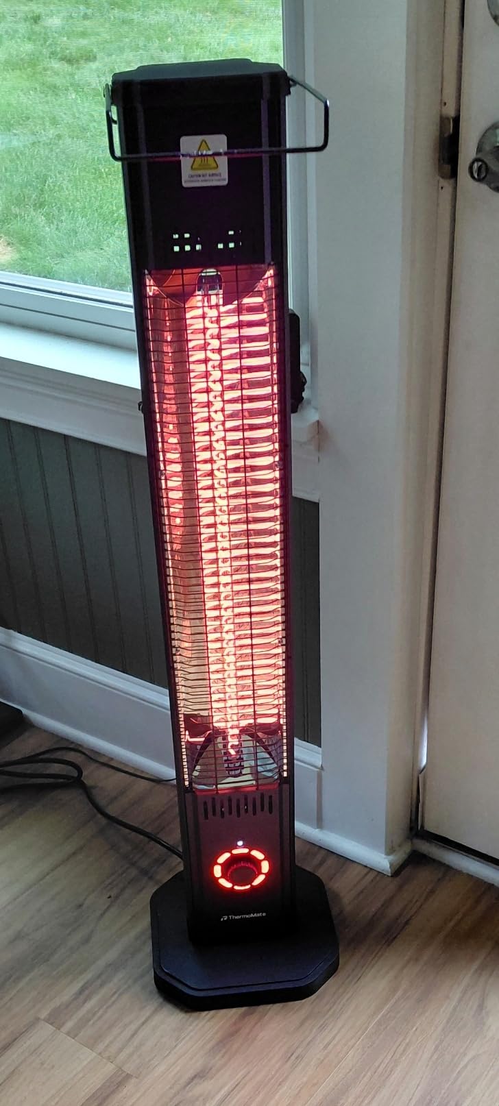 ThermoMate 1500W Electric Patio Heater, Black customer photo 1