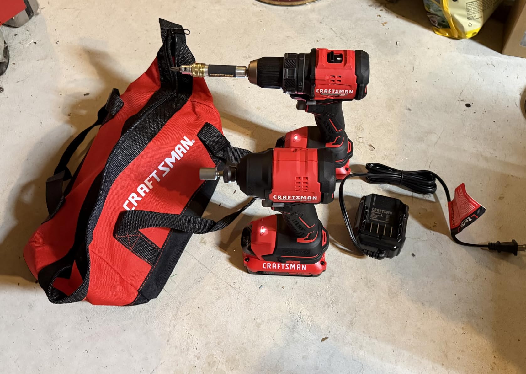 CRAFTSMAN V20 Brushless RP Drill Driver and Impact Driver Compact 2 Tool Combo Kit With 2 x 2ah Battery and Charger, 1900 RPM Power Drill, 2100 Torque Cordless Impact (CMCK1411D2) customer photo 1
