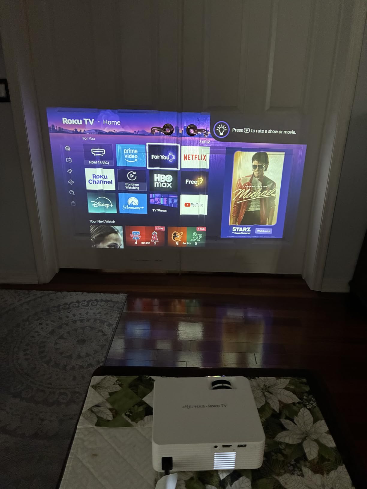 ELEPHAS Roku TV Smart Projector with Wi-Fi and Bluetooth customer photo 1