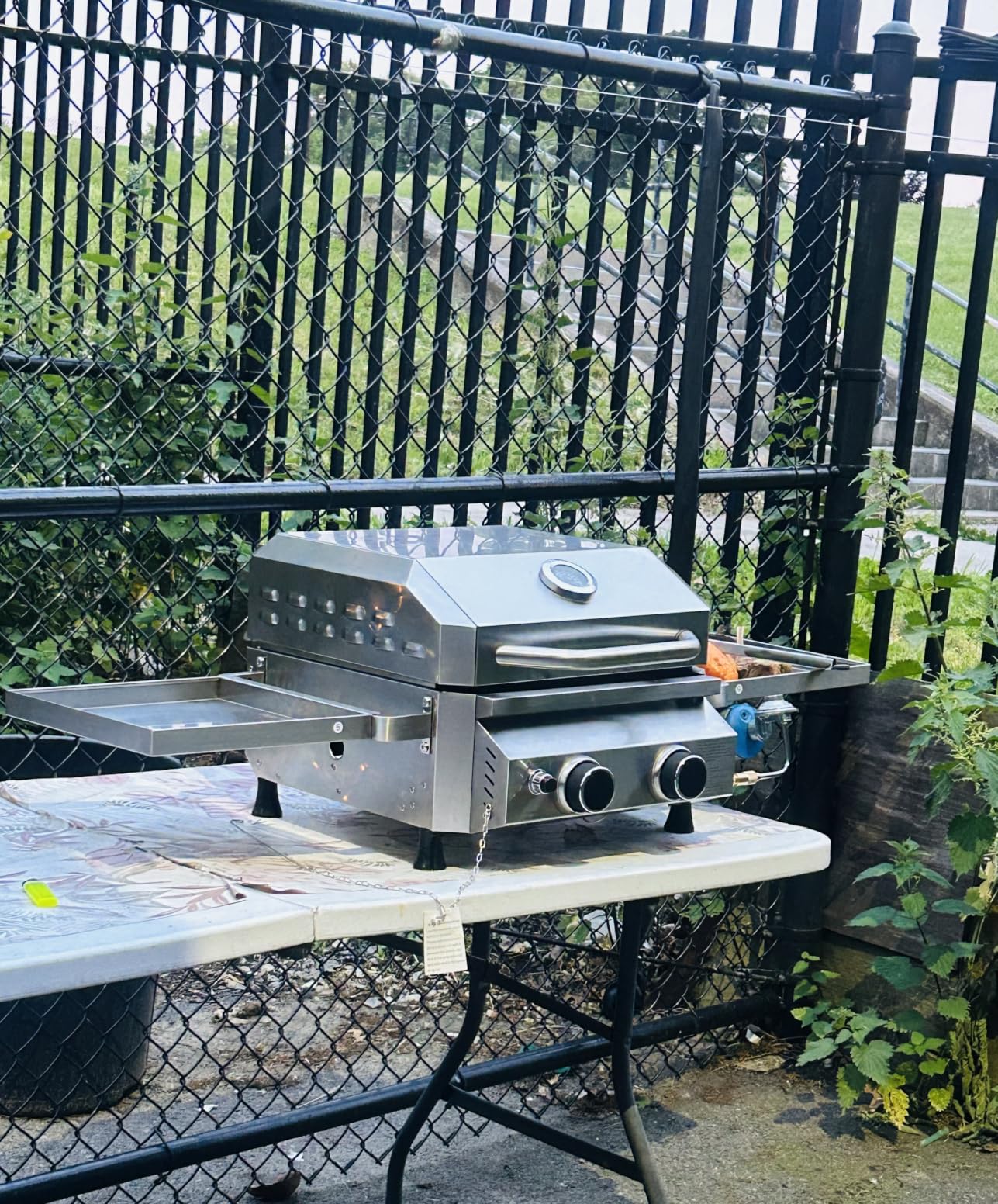 Electactic Stainless Steel 4-Burner Gas Grill with Side Burner – 42000BTU Propane BBQ Grill with Thermometer, Heavy-Duty Grill for Outdoor Patio and Backyard Cooking customer photo 2