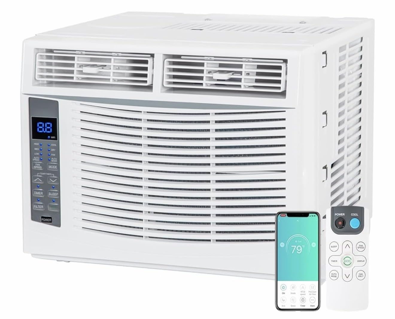 Hykolity WiFi Enabled 10,000 BTU Smart Inverter Window Air Conditioner, 32 dBA Ultra Quiet AC Unit, Energy Efficient Cools up to 450 Sq.Ft, with Remote, Auto/Cool/Fan/Dry/Sleep Modes & 24H Timer​ customer photo 2