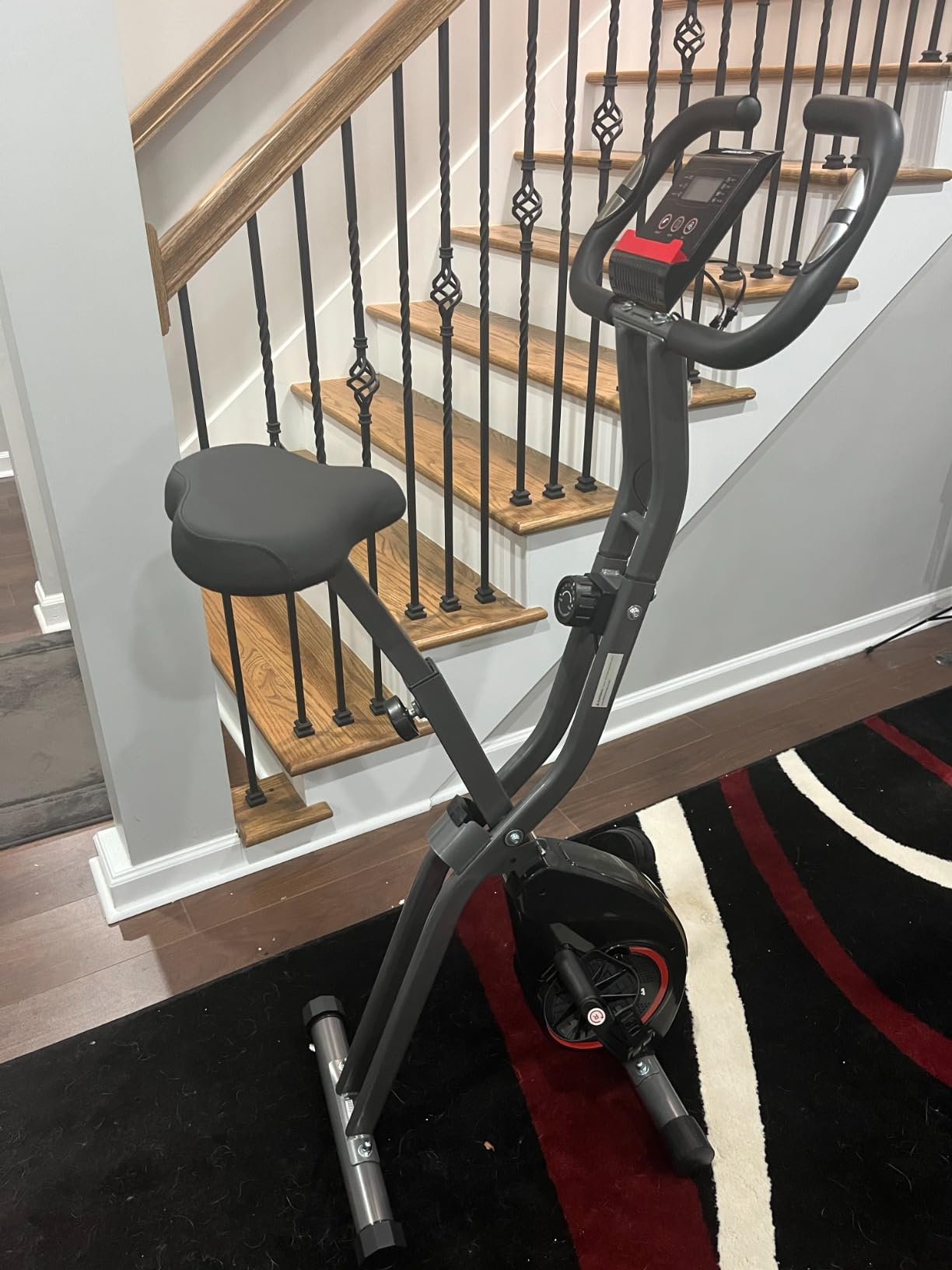 Foldable Exercise Bike Stationary Bikes for Home, 5 IN 1 Indoor Workout Bike for Seniors, with 16-Level Quiet Magnetic Resistance, 6.6 LBS Flywheel and 300LBS Capacity, 2026 Model X-Bike X818N customer photo 1
