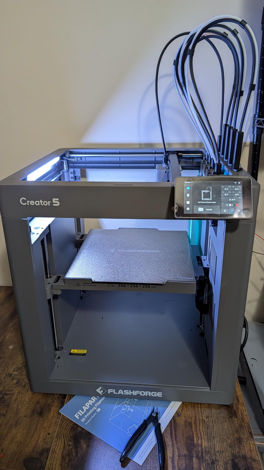 FLASHFORGE Creator 5 Pro 3D Printer, 4 Toolheads with 7s Toolchanger, Industrial Multi-Material & Mixed-Material Printing, Fully Enclosed CoreXY 65°C Active Chamber Heating Better Engineering Prints customer photo 2