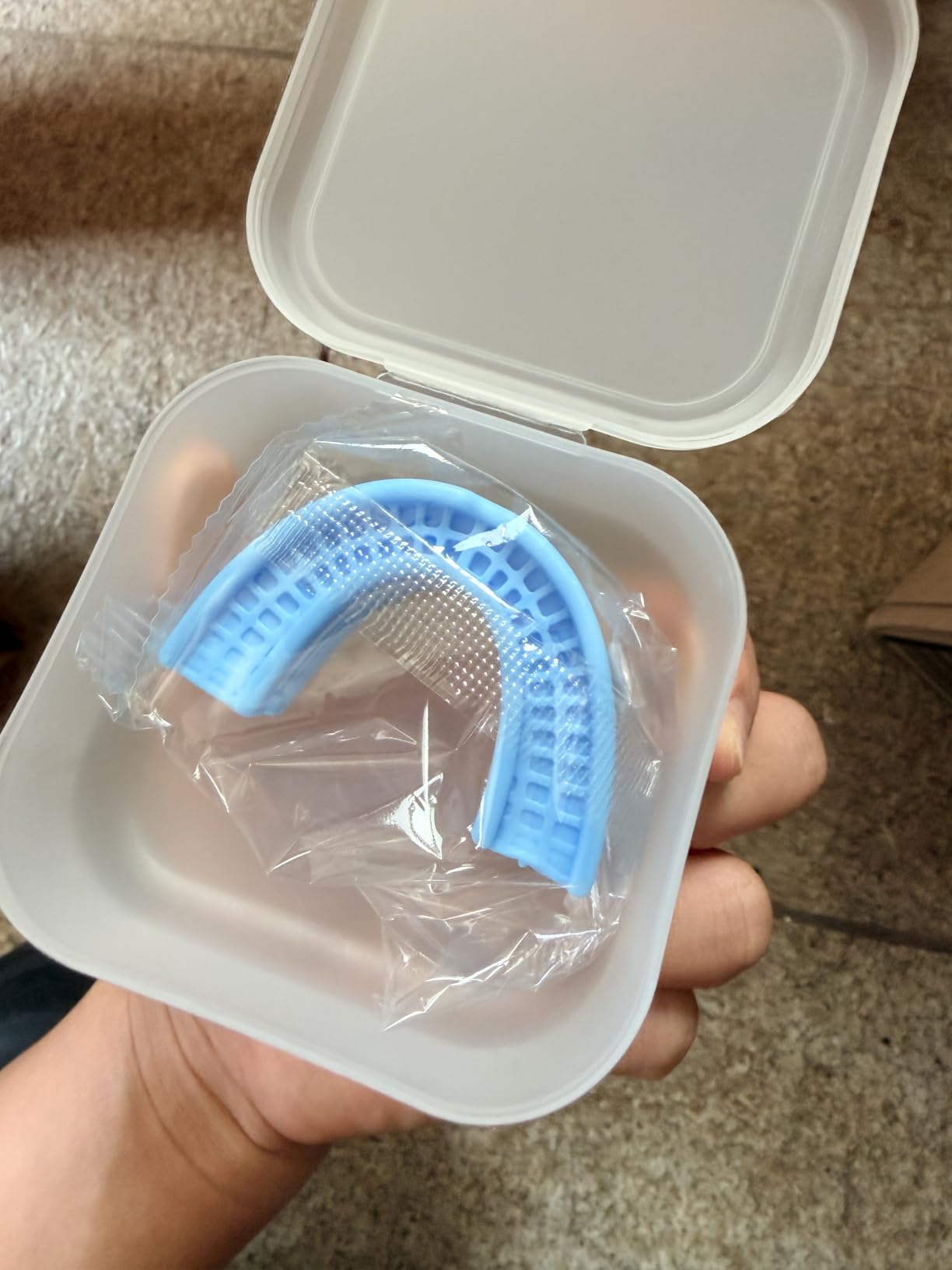 Anti Snore Mouthpiece - FDA-Registered Snoring Aid - Food-Grade Silicone - Boil & Bite Custom Fit Snoring Relief - Reusable with Storage Case - Helps Reduce Snoring for Quieter Nights (Blue) customer photo 1