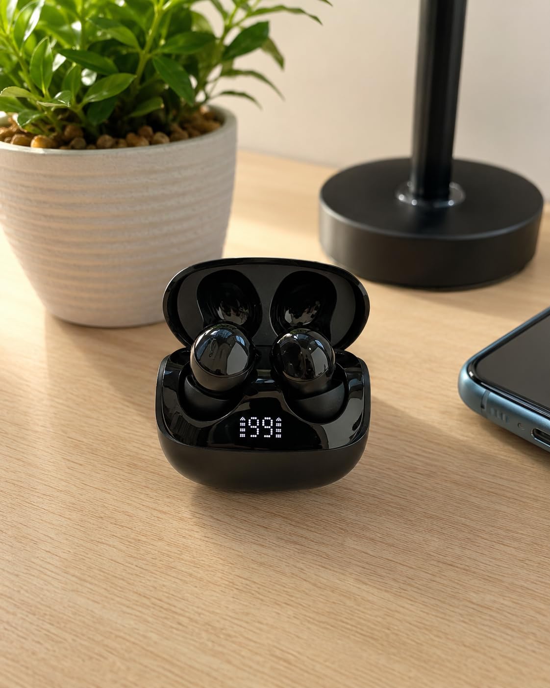 T33 Sleep Earbuds, Bluetooth 6.0 Noise Cancelling Sleep Headphones for Side Sleepers, ANC Up to 98%, Sleep Mode, 48H Playtime, Small Earbuds Comfort Fit for Sleeping, Travel, Work, Glossy Black customer photo 1