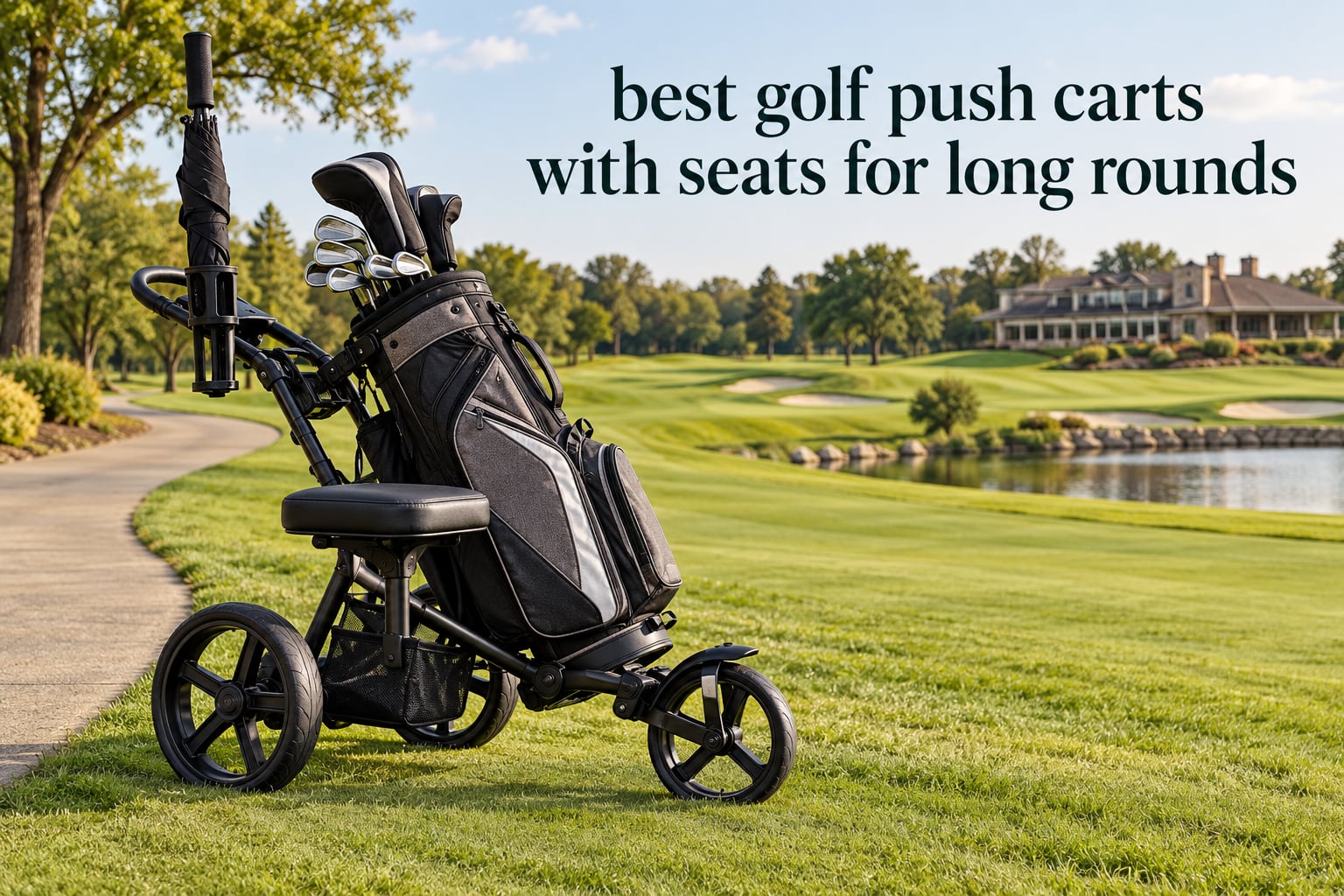 best golf push carts with seats for long rounds