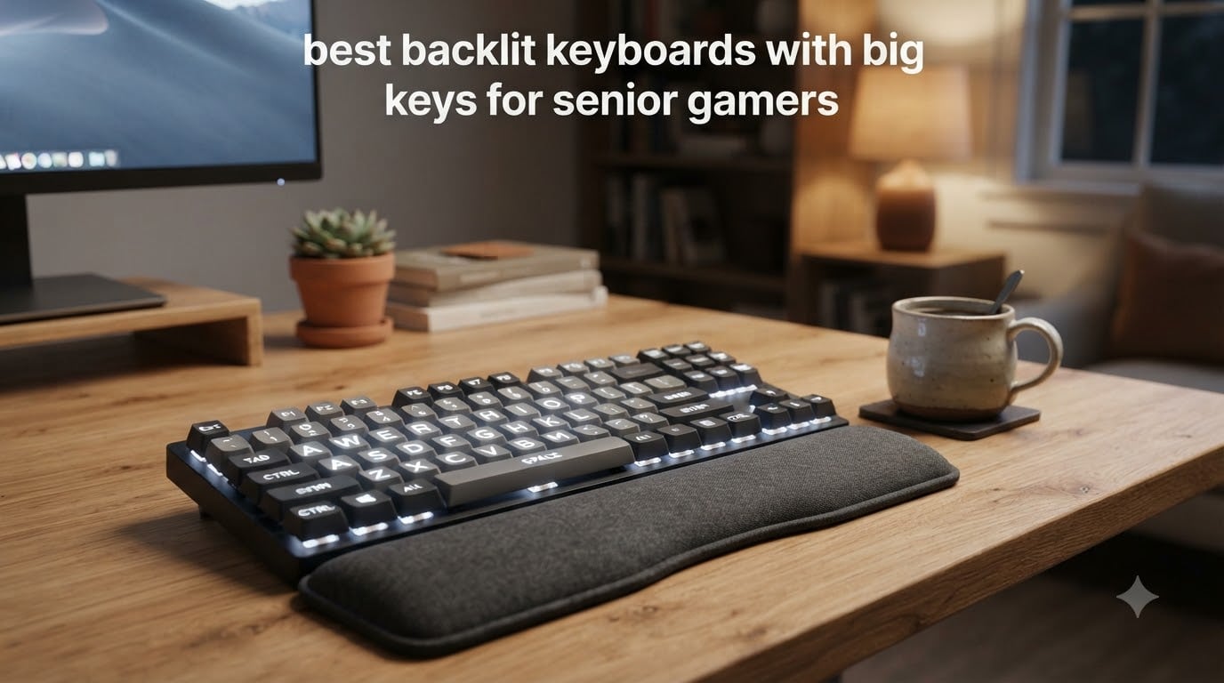 best backlit keyboards with big keys for senior gamers