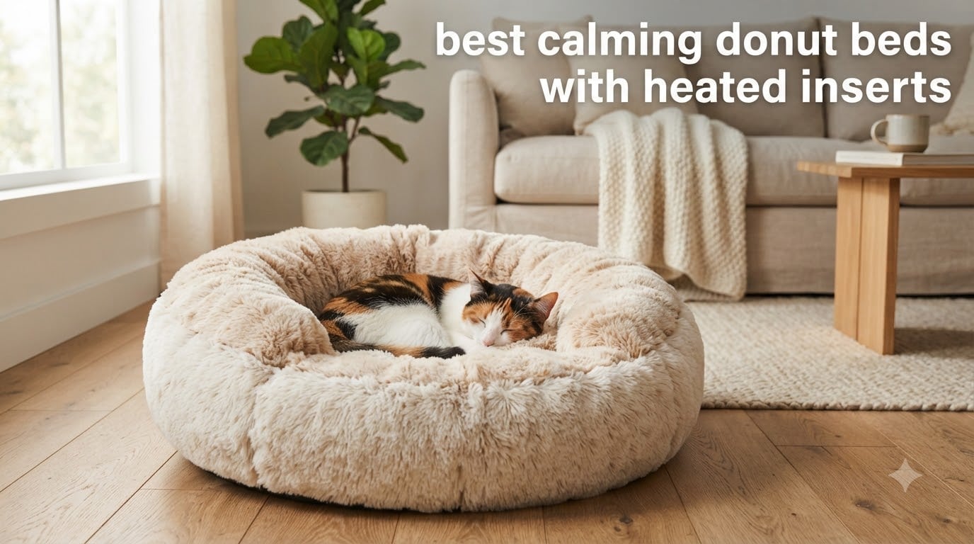 best calming donut beds with heated inserts