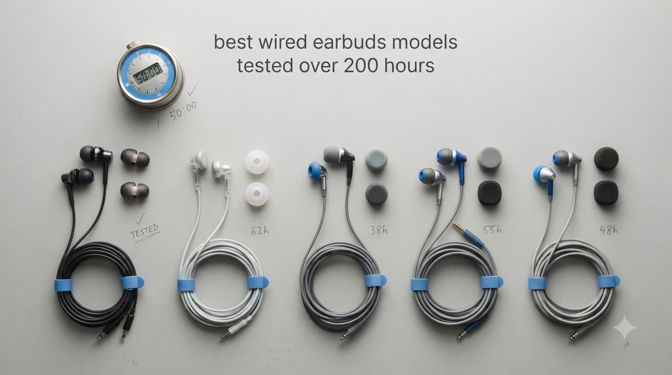 best wired earbuds models tested over 200 hours