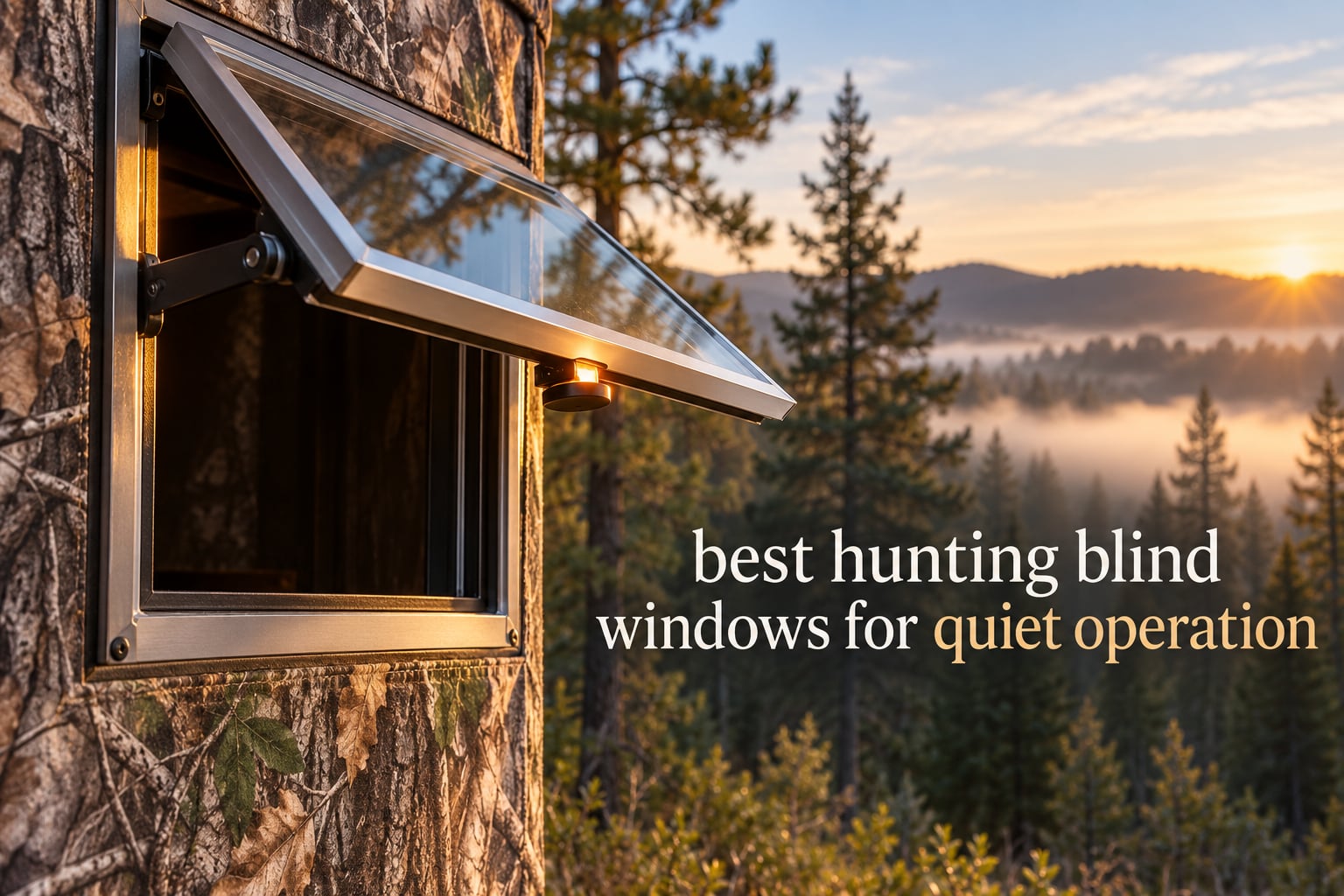 best hunting blind windows for quiet operation