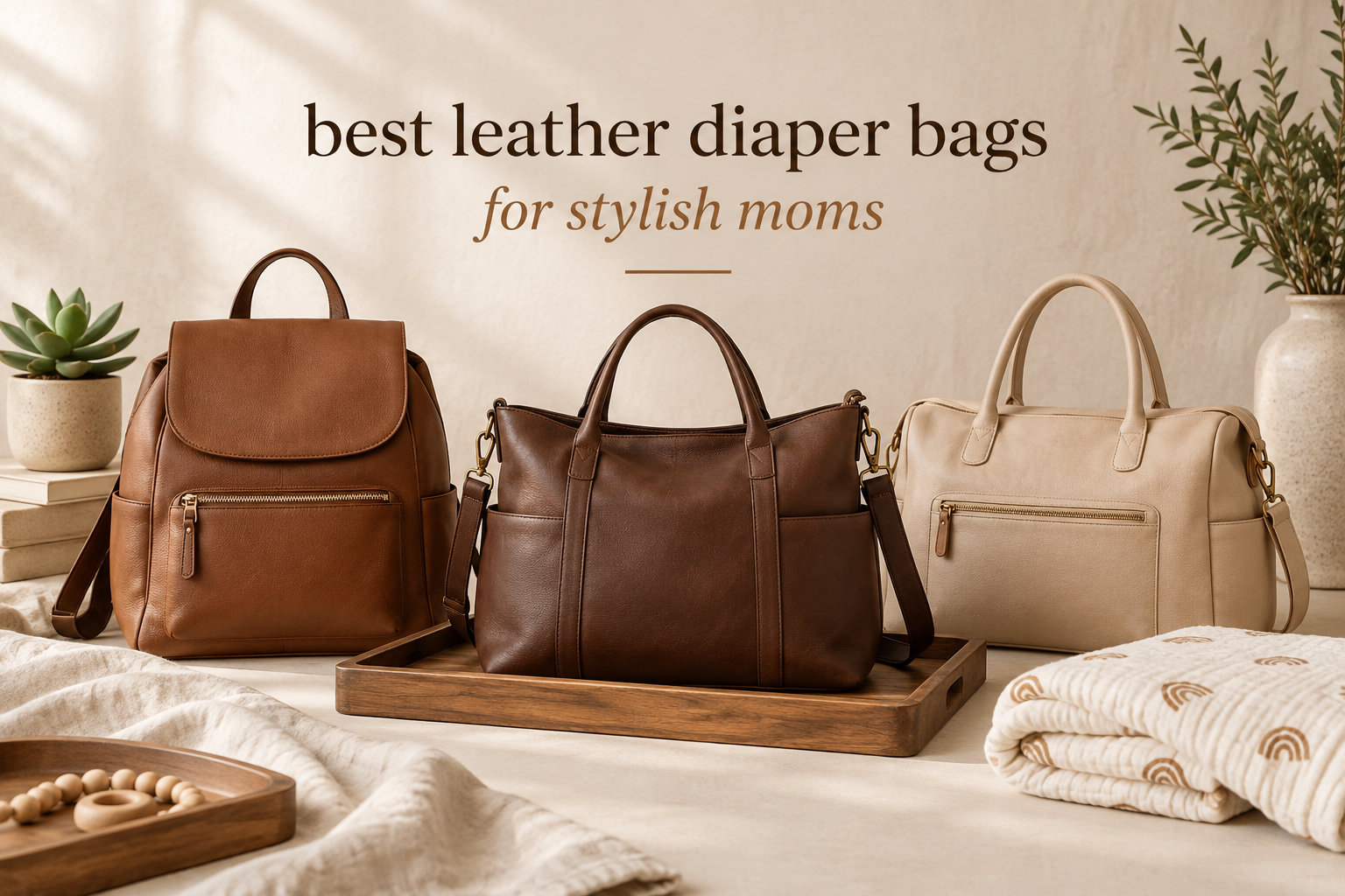 best leather diaper bags for stylish moms
