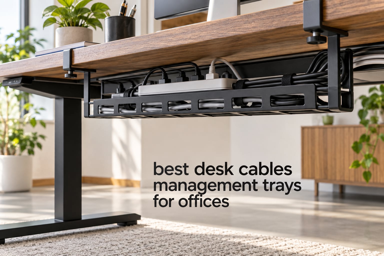 best desk cables management trays for offices