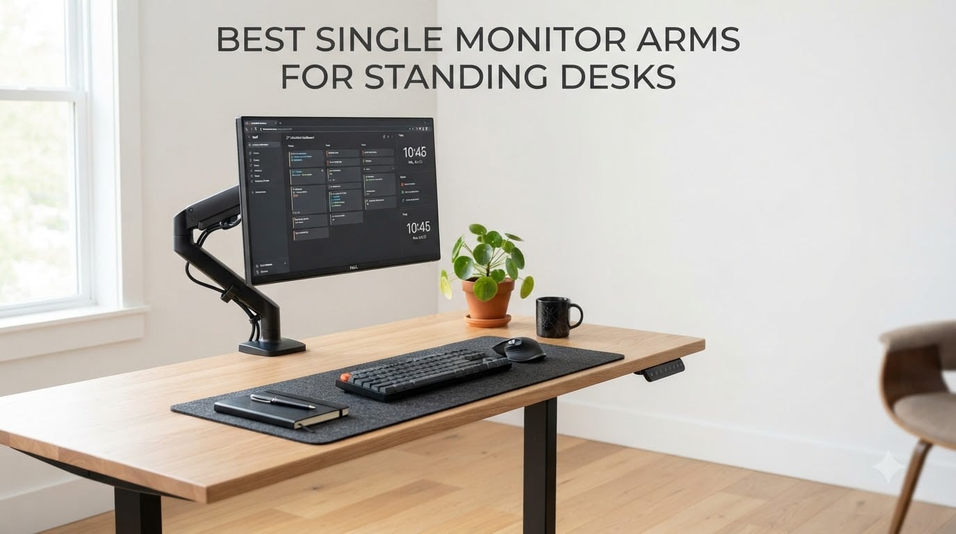 best single monitors arms for standing desks