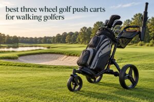 best three wheel golf push carts for walking golfers